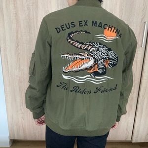 Deus ex Machina Alligator Green Bomber jacket